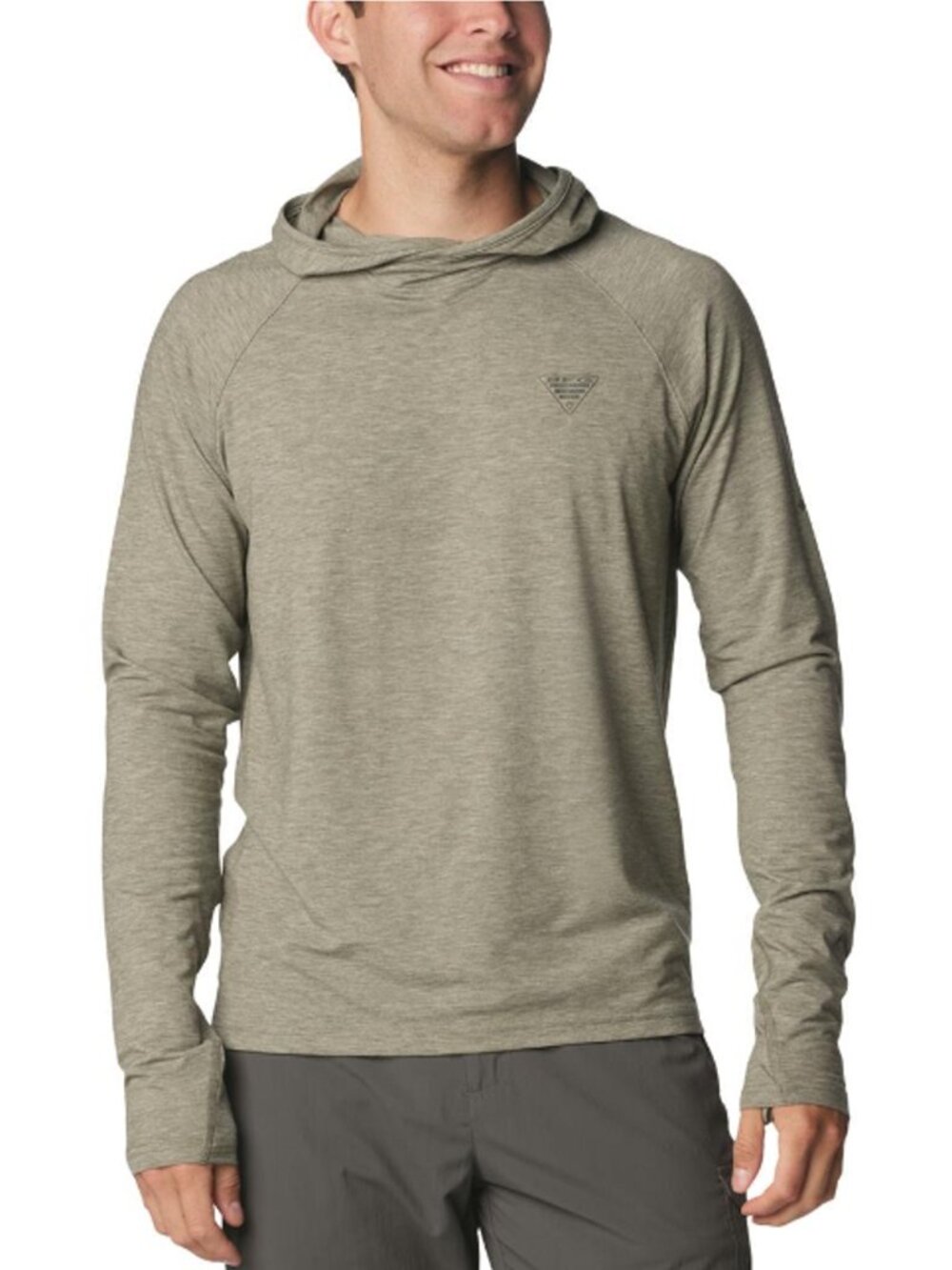 NWT New Columbia PFG Uncharted Long Sleeve Hoodie In Cypress Heather Size 6X